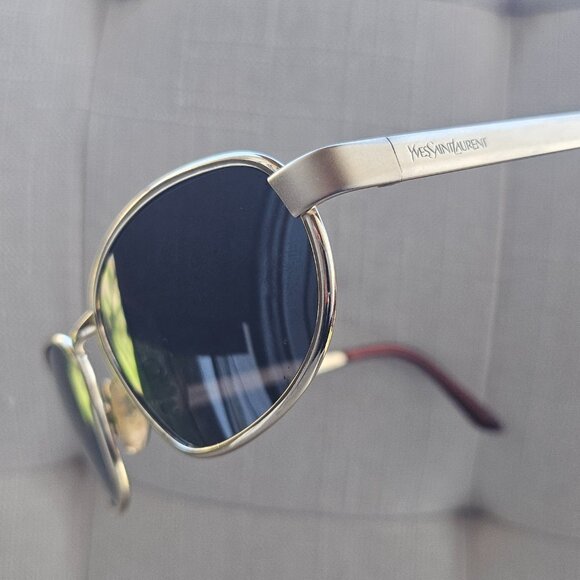 Yves Saint Laurent Women Sunglasses y101 130 Vintage Gold Oval Frame main image 12